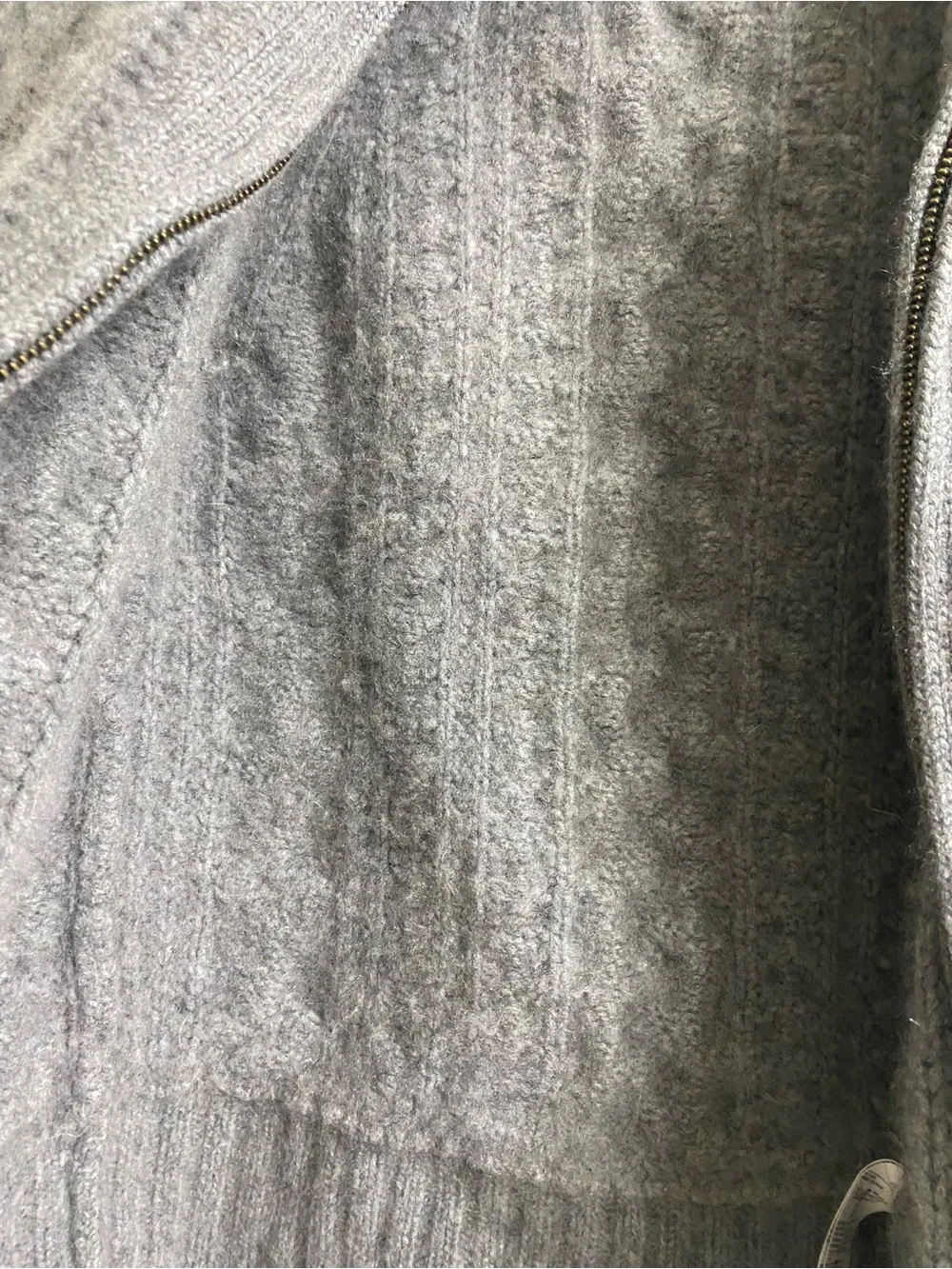 Banana Republic Todd & Duncan Scottish Cashmere Cable Knit Full Zip Sweater S